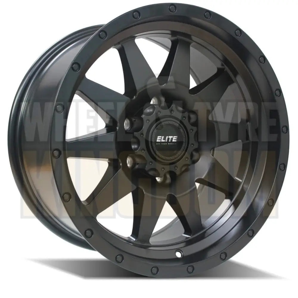 ELITE 17x9 +15 6x139.7 COMBAT SATIN BLACK