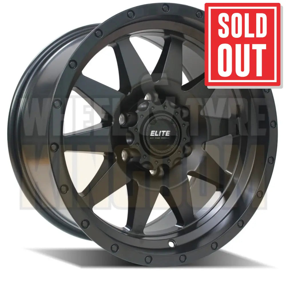 ELITE 17x9 +15 6x139.7 COMBAT SATIN BLACK