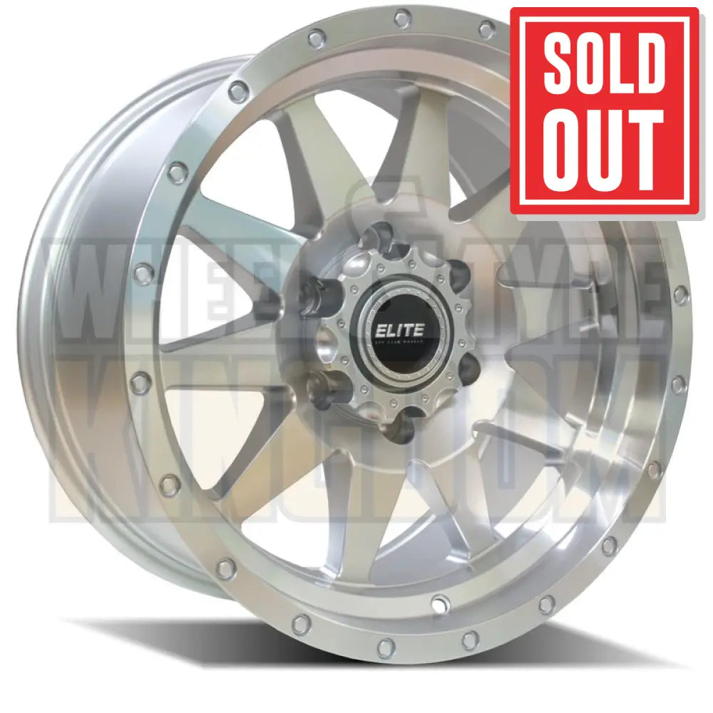 ELITE 17x9 +15 6x139.7 COMBAT SILVER MACHINED