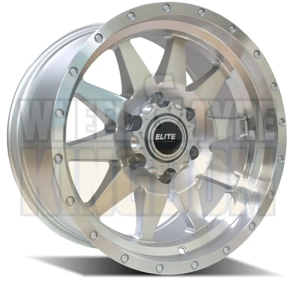 ELITE 17x9 +15 6x139.7 COMBAT SILVER MACHINED