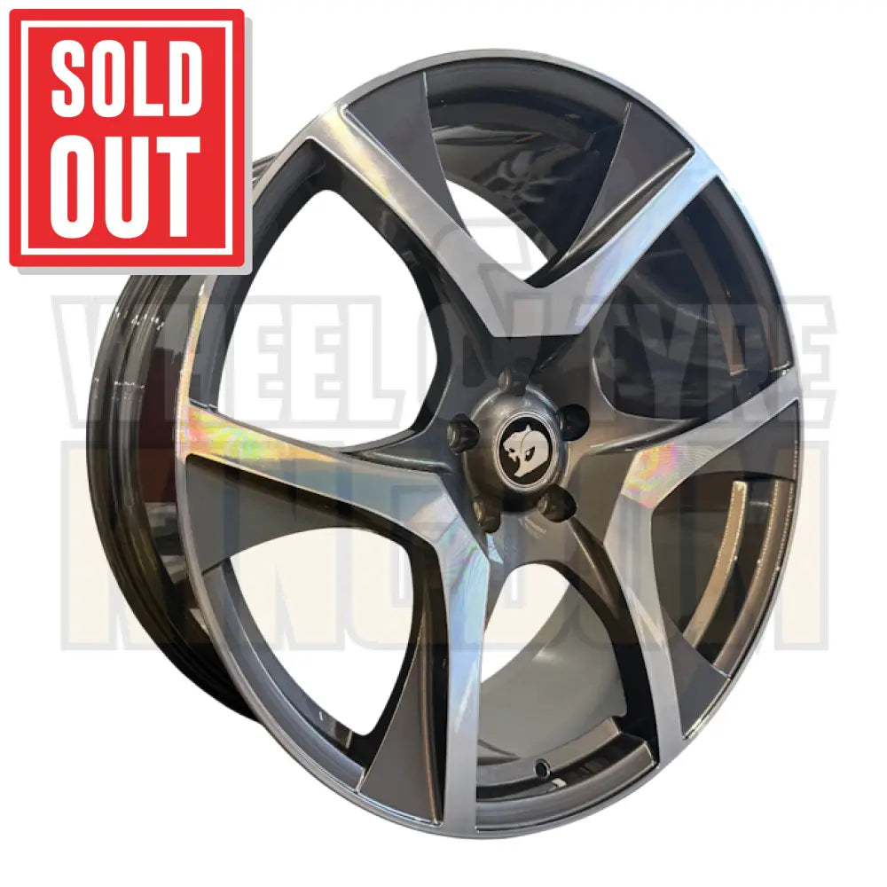GEN-F2 R8 22x9 - GUNMETAL MACHINED - FORGED SET