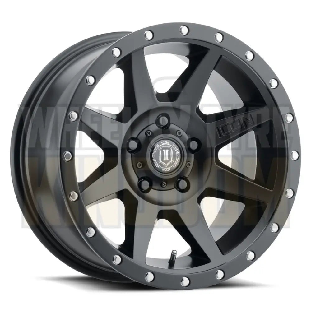 ICON ALLOY 17x8.5 +0 6x139.7 REBOUND SATIN BLACK