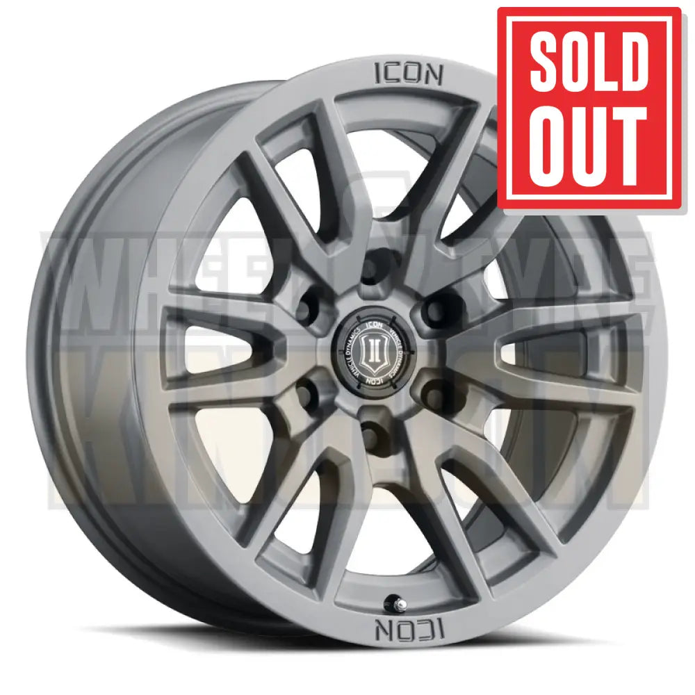 ICON ALLOY 17x8.5 +0 6x139.7 VECTOR 6 TITANIUM (NOT DMAX/MUX/COLORADO 70MM HUB)
