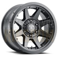 ICON ALLOY 17x8.5 -12 6x139.7 REBOUND PRO SATIN BLACK INNERLOCK