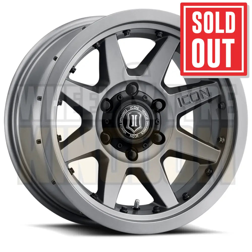 ICON ALLOY 17x8.5 -12 6x139.7 REBOUND PRO TITANIUM INNERLOCK