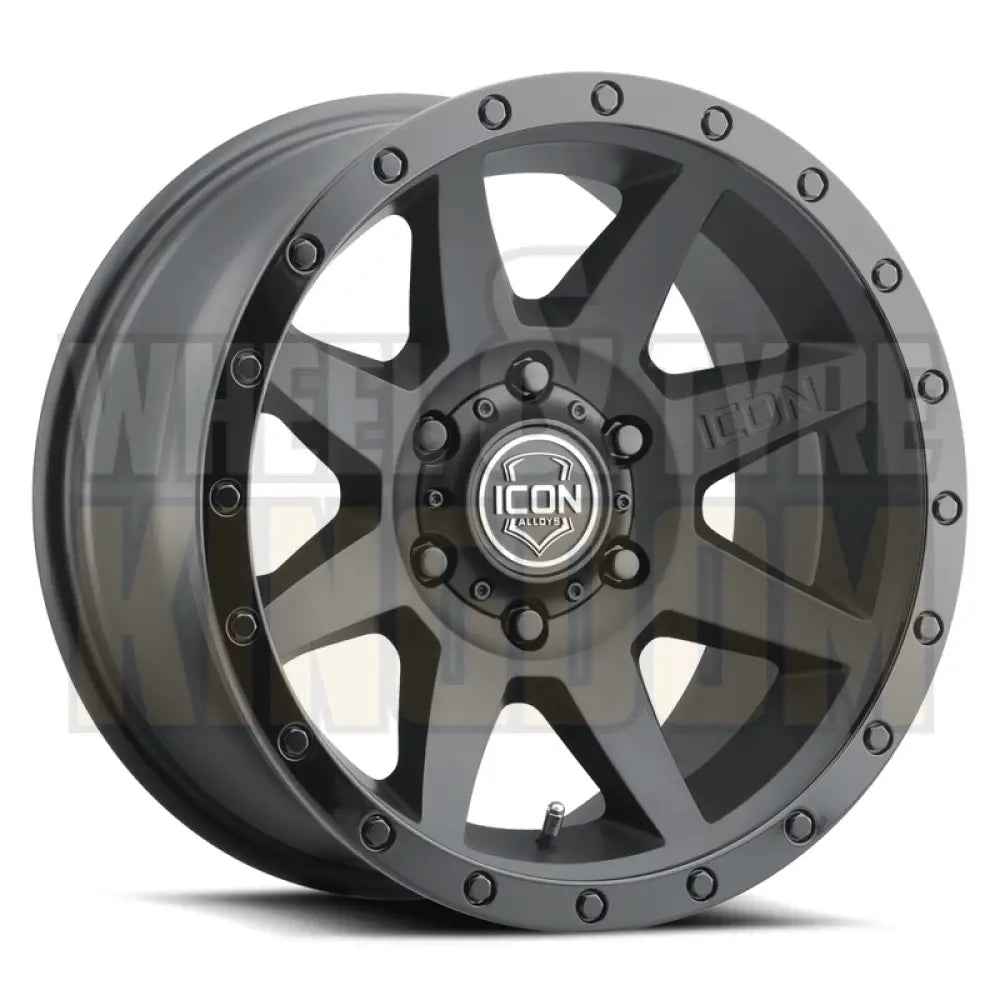 ICON ALLOY 17x8.5 +18 6x139.7 REBOUND DOUBLE BLACK