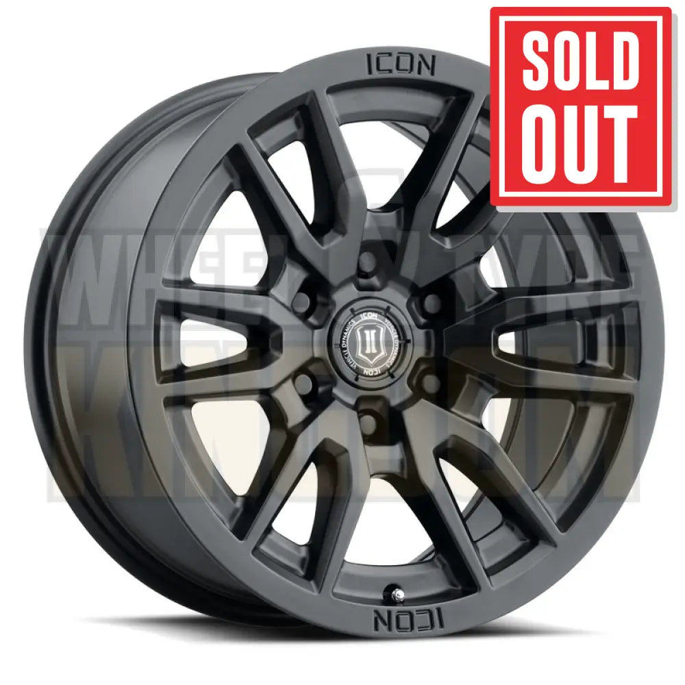 ICON ALLOY 17x8.5 +18 6x139.7 VECTOR 6 SATIN BLACK (NOT DMAX/MUX/COLORADO 70MM HUB)