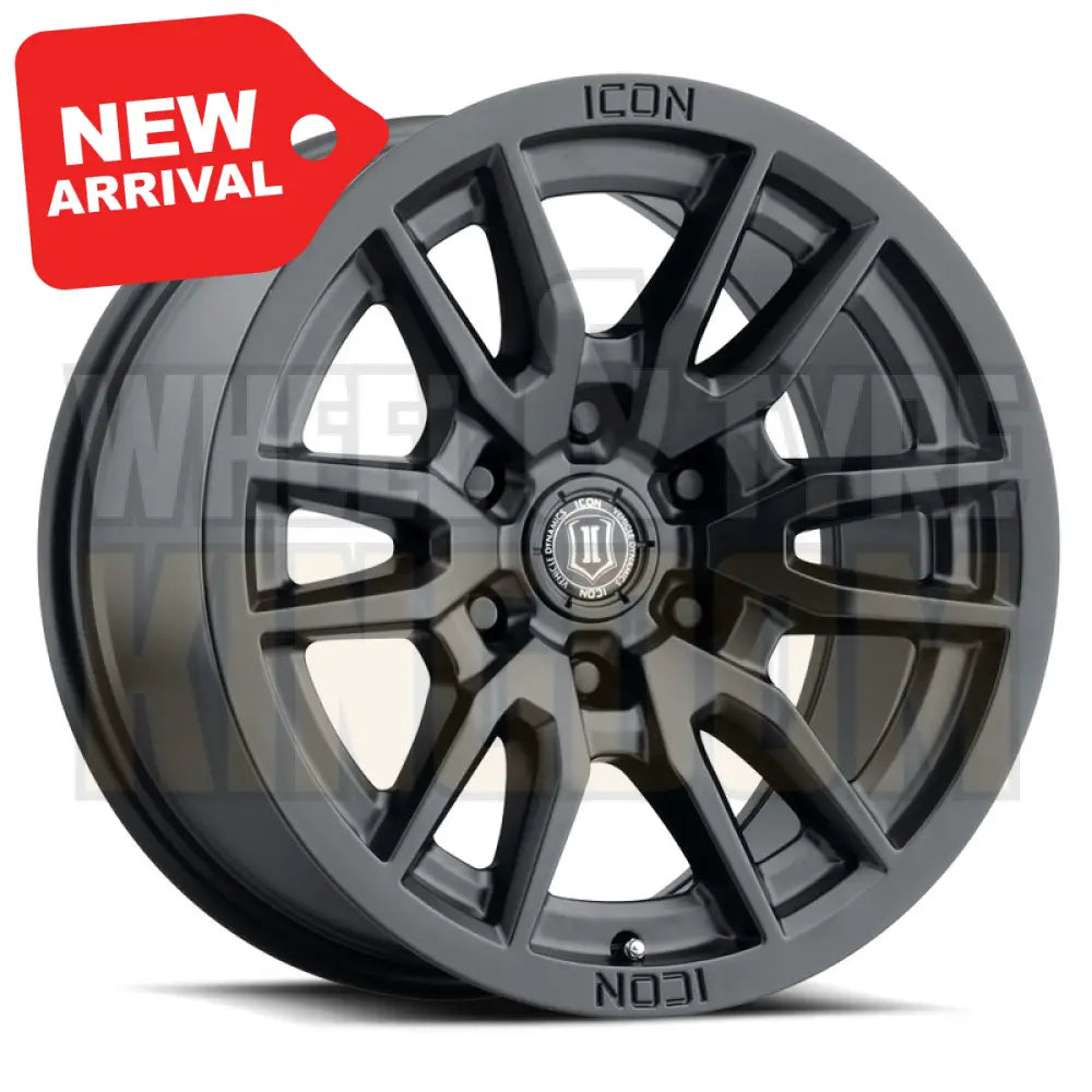 ICON ALLOY 17x8.5 +18 6x139.7 VECTOR 6 SATIN BLACK (NOT DMAX/MUX/COLORADO 70MM HUB)