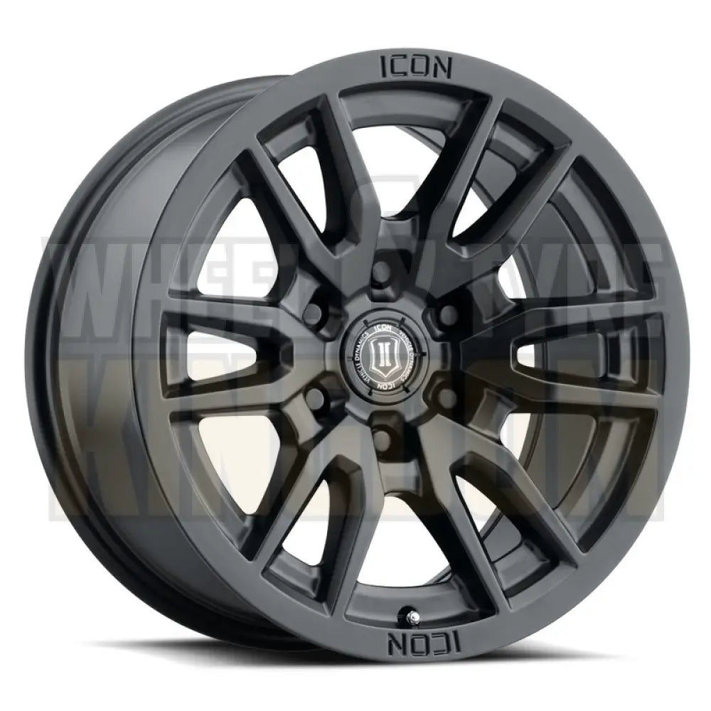 ICON ALLOY 17x8.5 +18 6x139.7 VECTOR 6 SATIN BLACK (NOT DMAX/MUX/COLORADO 70MM HUB)