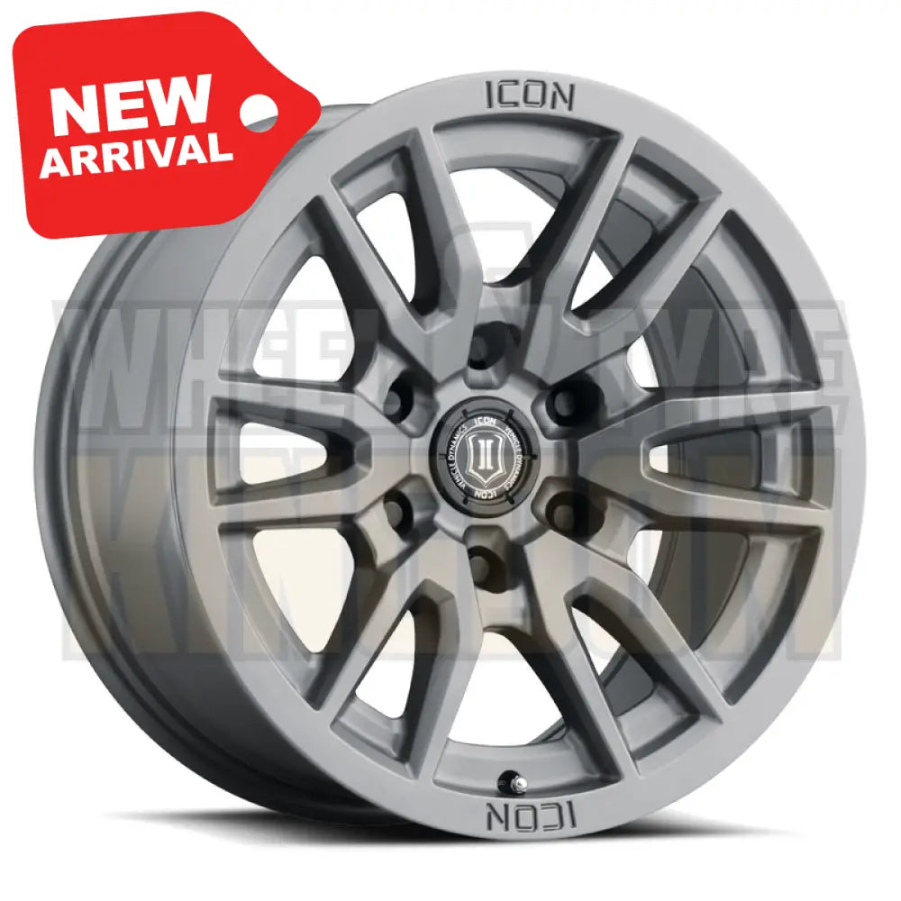 ICON ALLOY 17x8.5 +18 6x139.7 VECTOR 6 TITANIUM (NOT DMAX/MUX/COLORADO 70MM HUB)