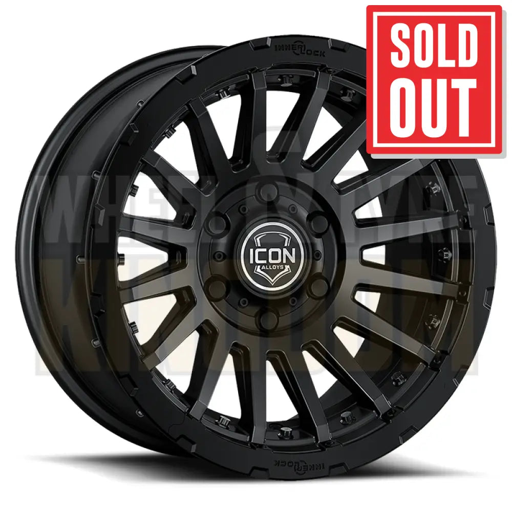 ICON ALLOY 17x8.5 -6 5x127 RECON PRO SATIN BLACK INNERLOCK