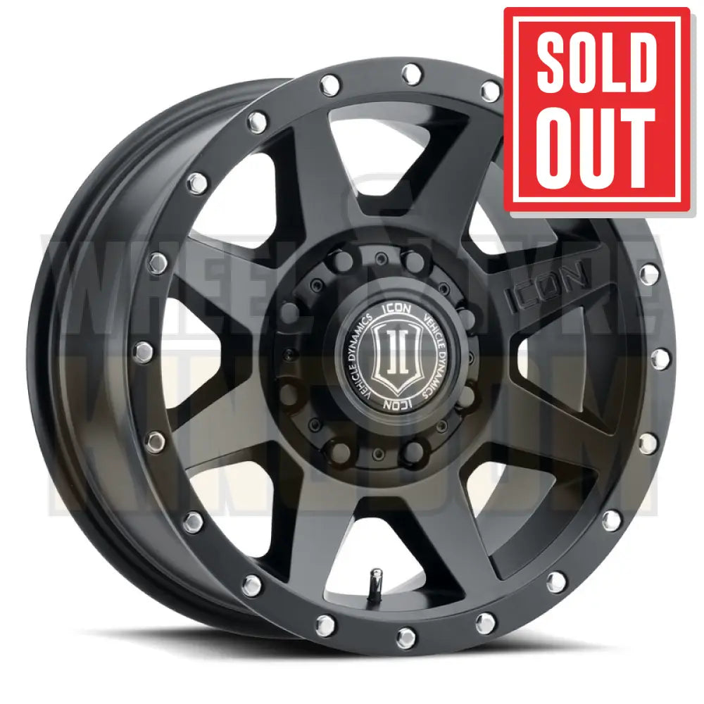 ICON ALLOY 18x9 +12 8x180 REBOUND HD SATIN BLACK