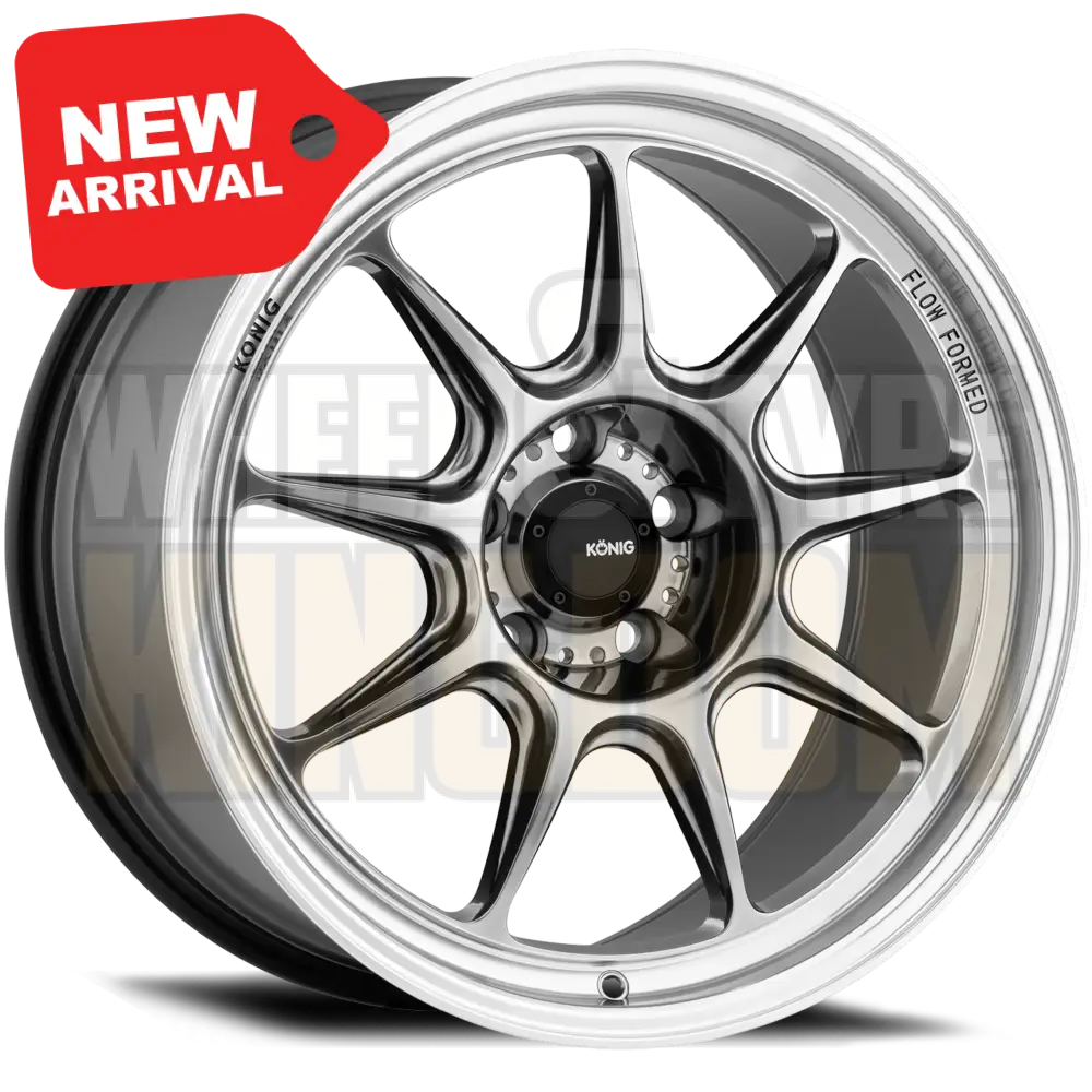 Konig Countergram 15x8 4x100 +25 Hyper Chrome Centre Mirror Machined Lip - Wheels