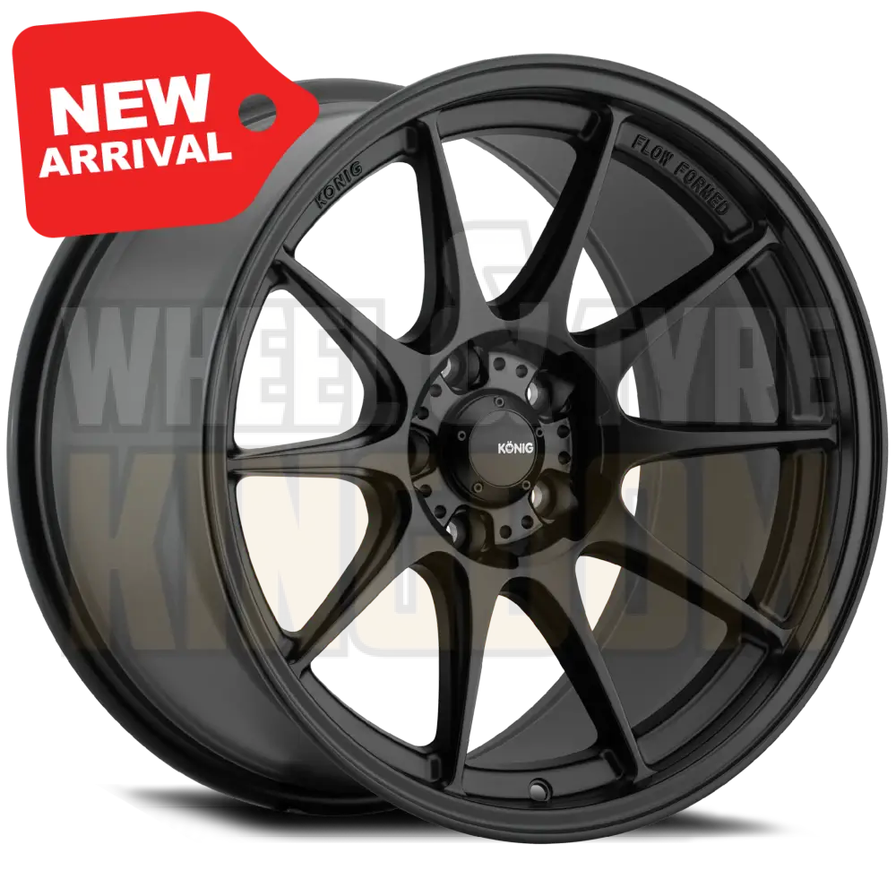 Konig Dekagram 15x8 4x100 +25 Semi-Matte Black - Wheels