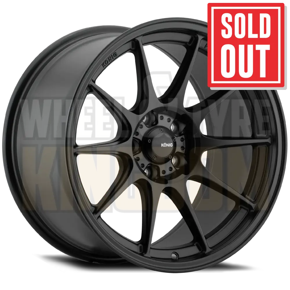 Konig Dekagram 15x9 4x100 +35 Semi-Matte Black - Wheels