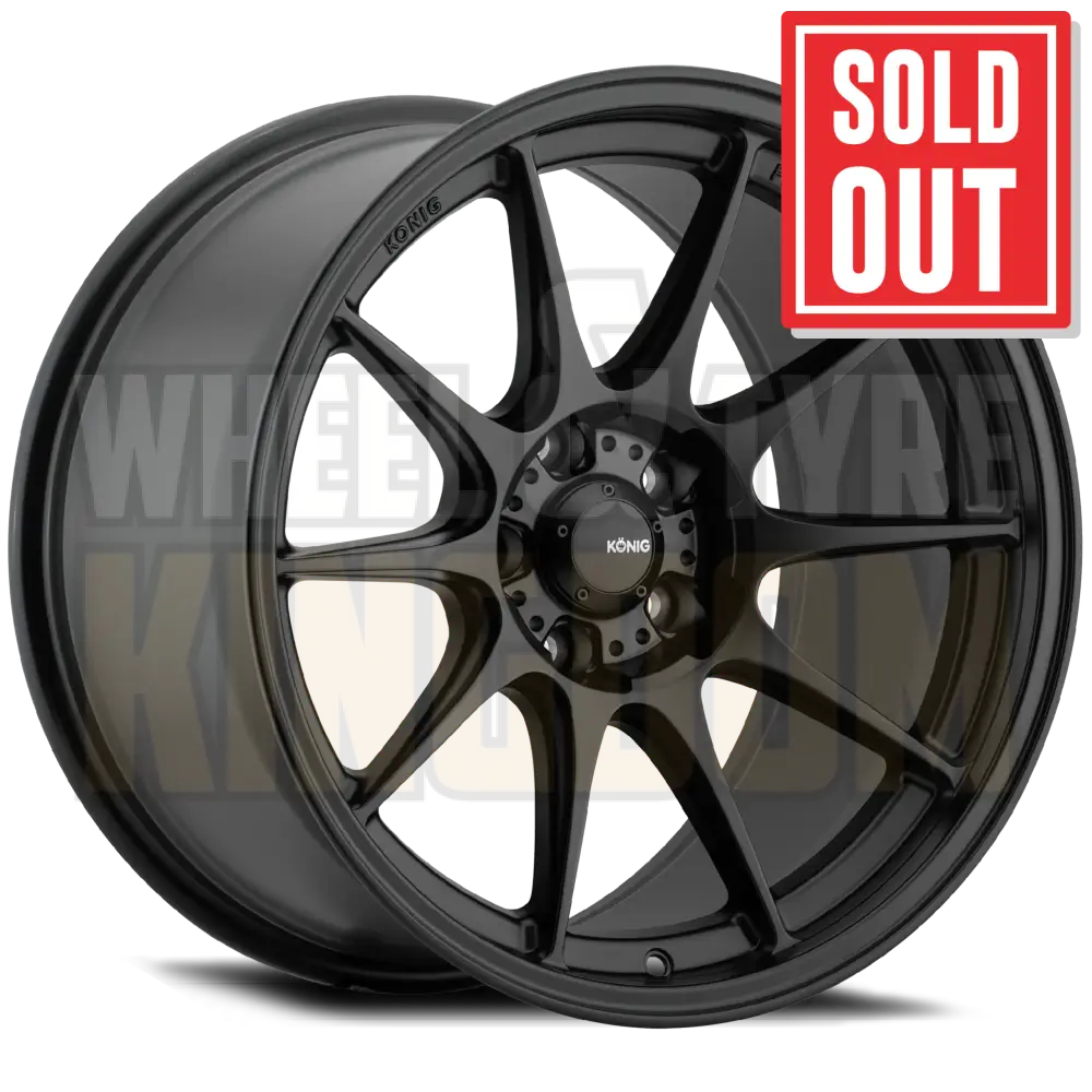 Konig Dekagram 17x8 5x114.3 +40 Semi-Matte Black - Wheels