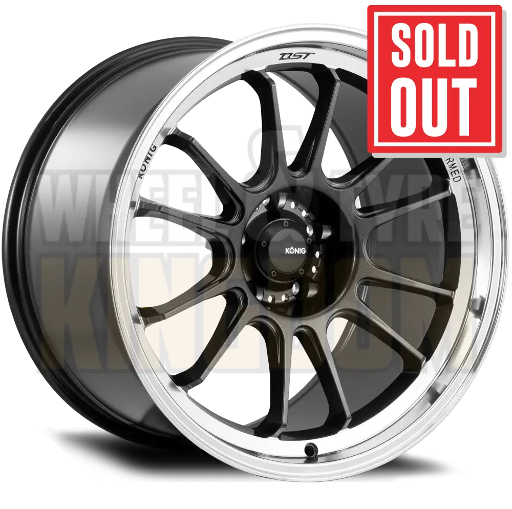 Konig Hypergram 17x7.5 4x100 +38 Metallic Carbon Machined Lip - Wheels