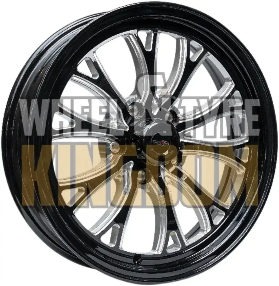 Outlaw Drag Intensity 17x8 4.50’’ BS (+0) 5x114.3 Ford - Gloss Black Milled