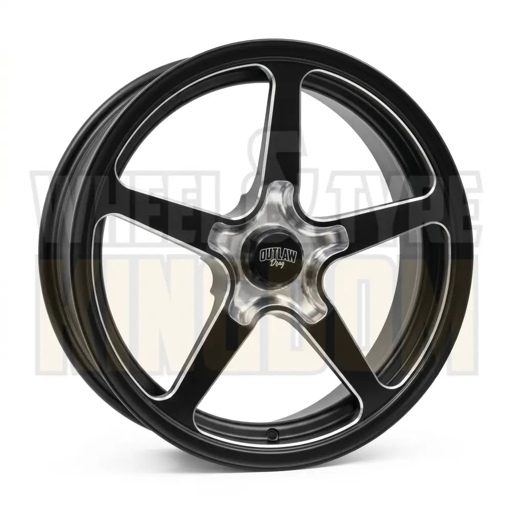 Outlaw Drag Penta Fr 17x4.5 1.75’’ BS (-24) - Satin Black Milled