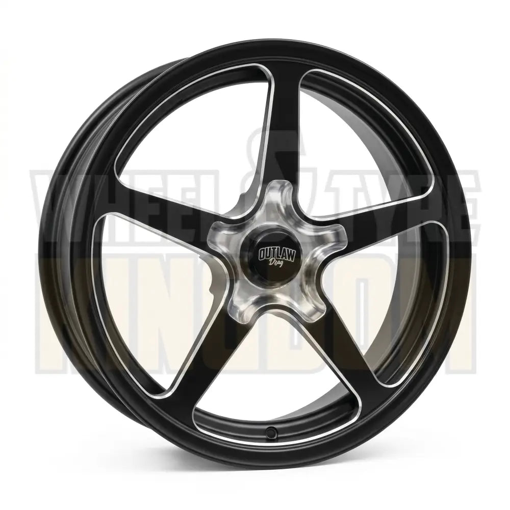 Outlaw Drag Penta Fr 17x4.5 1.75’’ BS (-24) - Satin Black Milled
