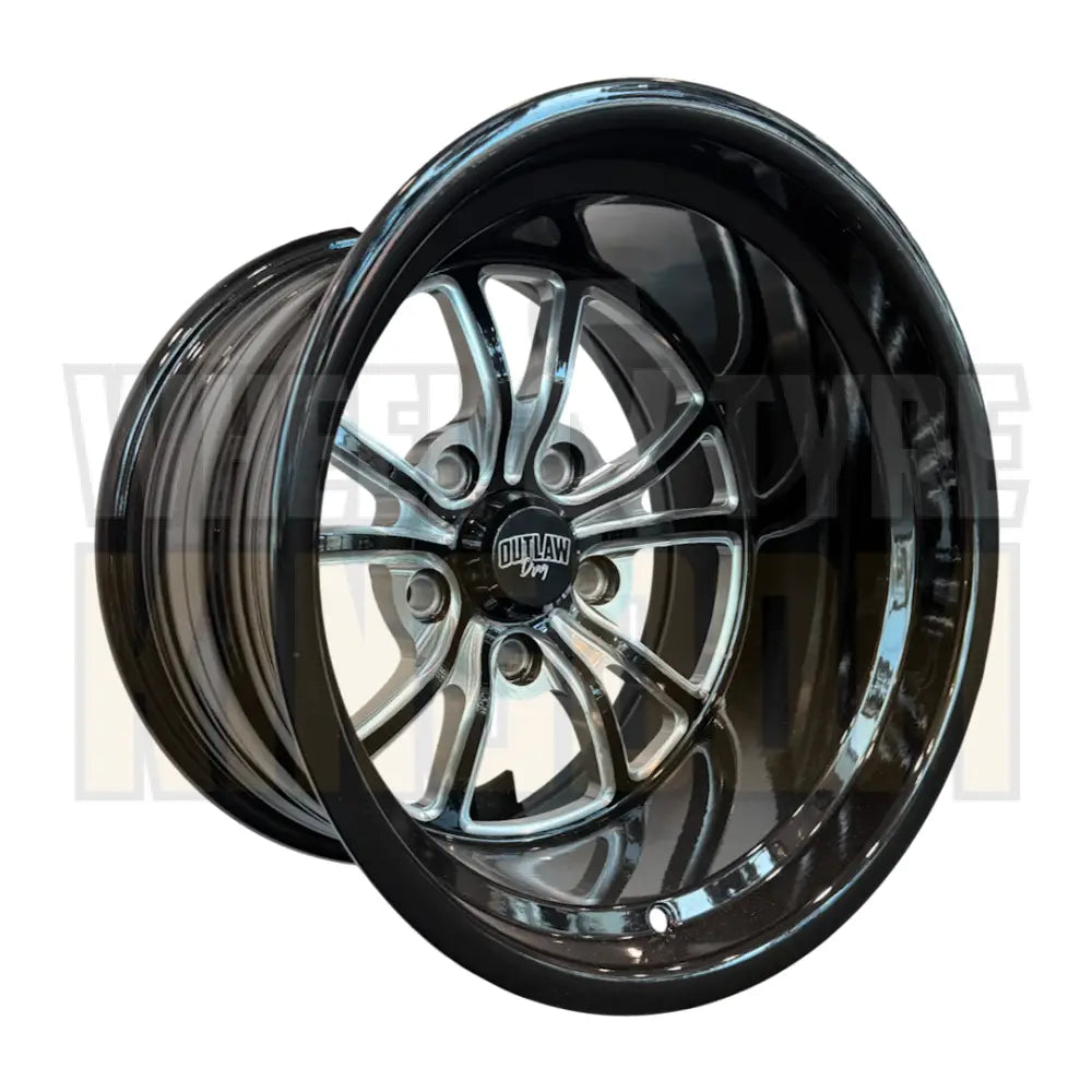 WIDOW 15x10 - GLOSS BLACK MILLED