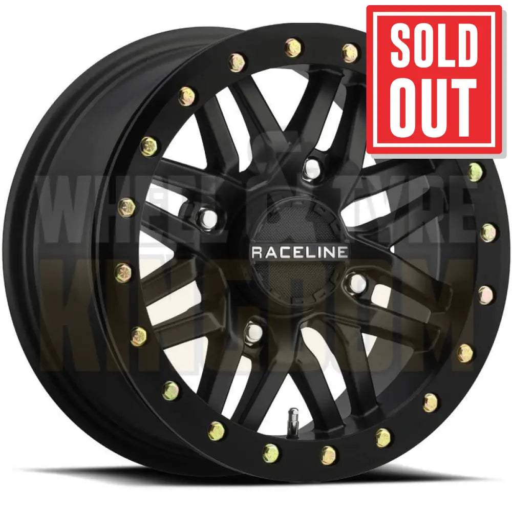 RACELINE ALLOY 14x7 +10 4x156 RYNO BLACK BEADLOCK