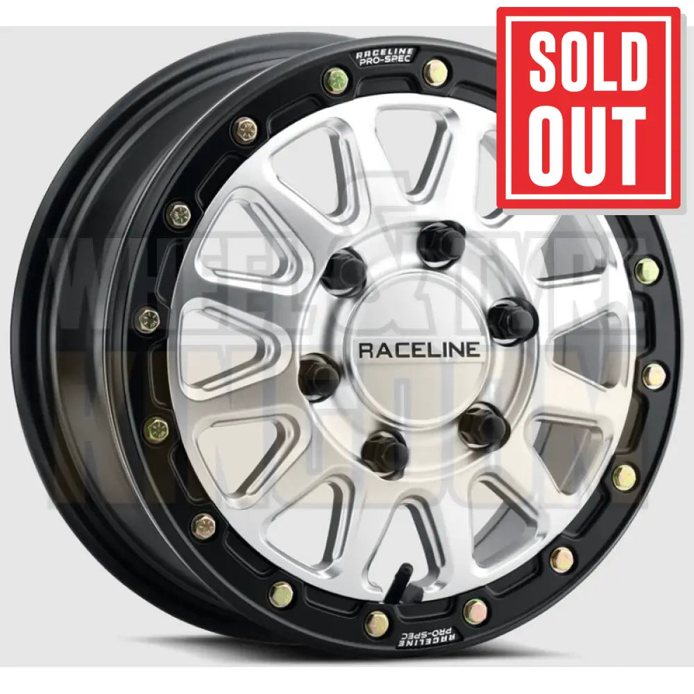 RACELINE ALLOY 15x6.5 +74 6x139.7 ALPHA HYPER SILVER BLACK RING BEADLOCK