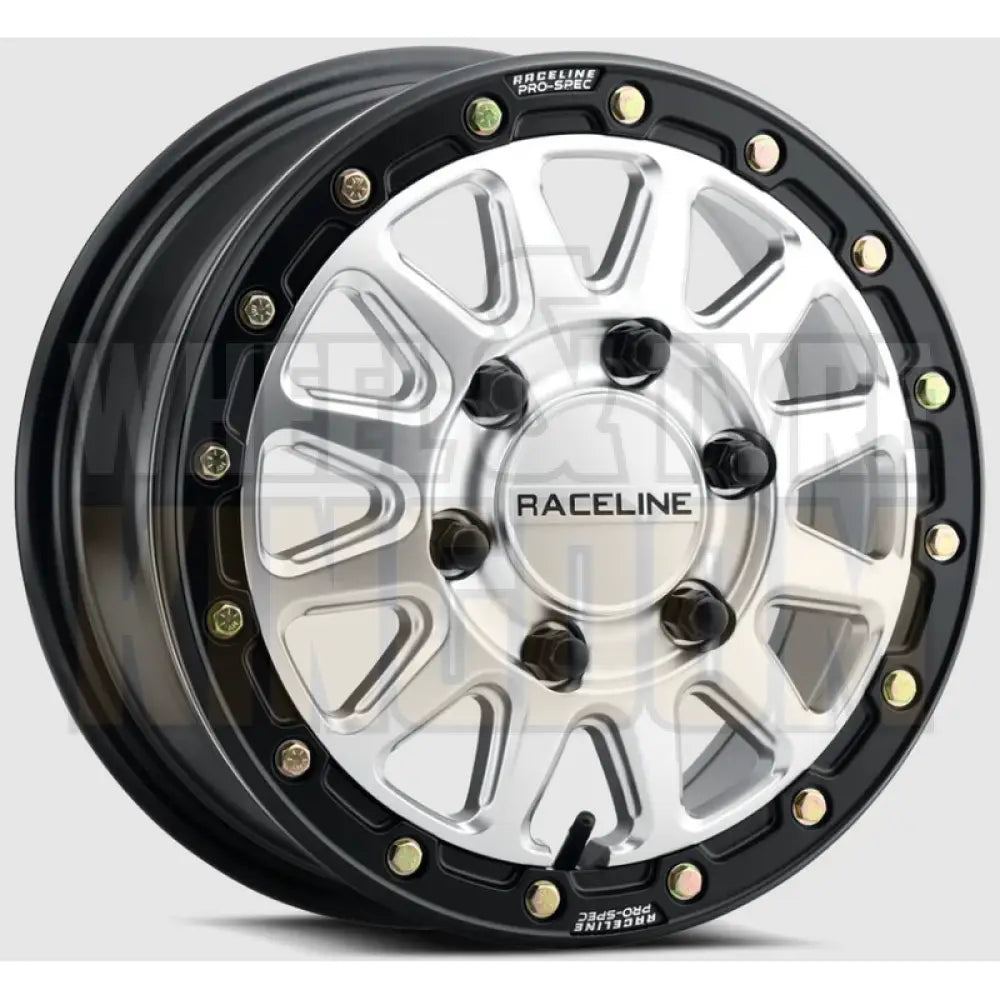 RACELINE ALLOY 15x6.5 +74 6x139.7 ALPHA HYPER SILVER BLACK RING BEADLOCK