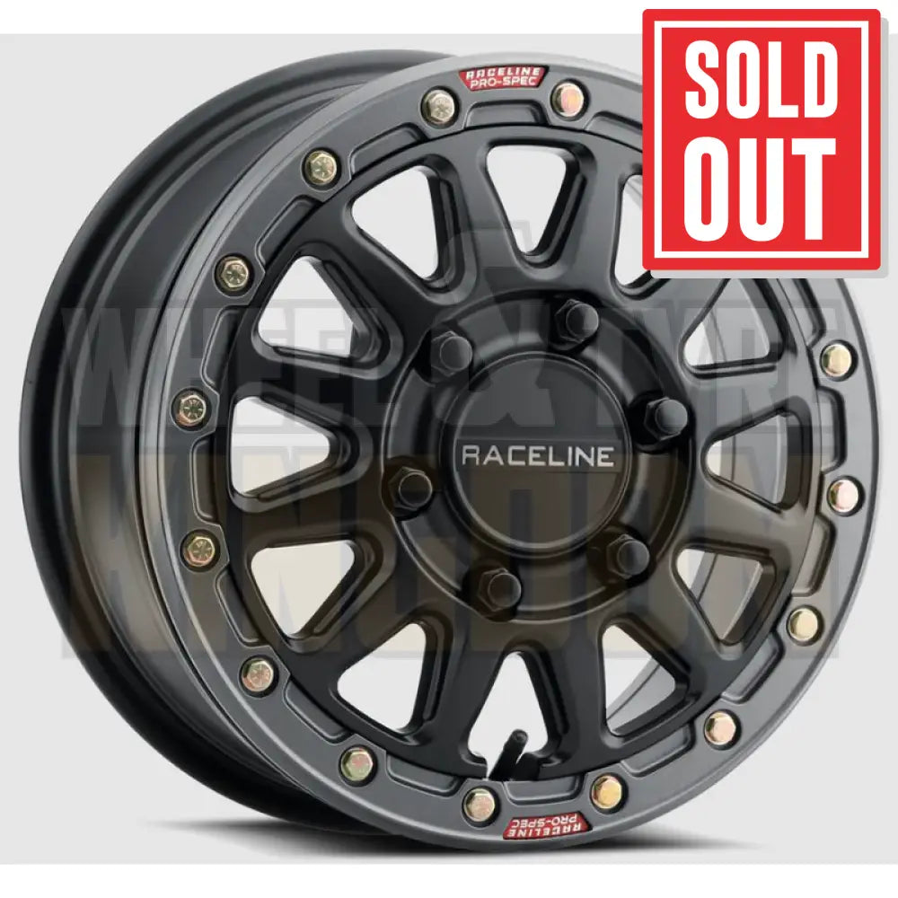 RACELINE ALLOY 15x6.5 +74 6x139.7 ALPHA SATIN BLACK GUNMETAL RING BEADLOCK