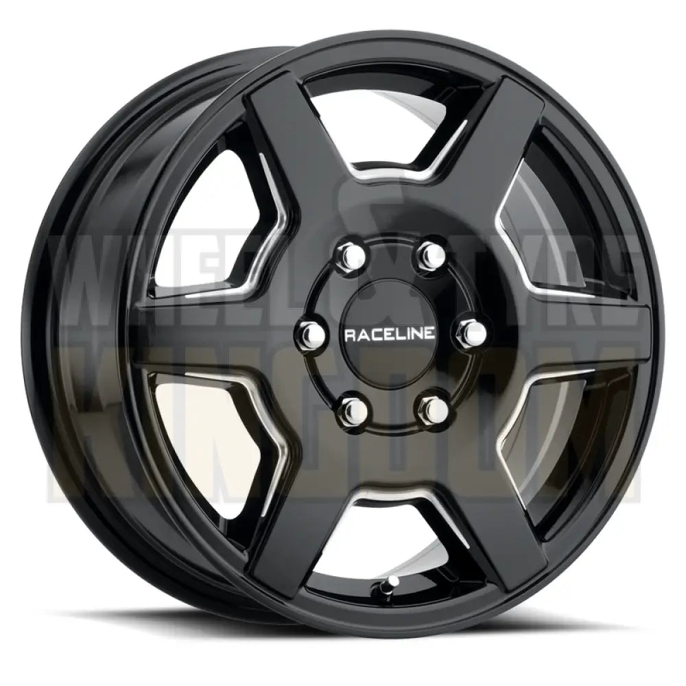 RACELINE ALLOY 16x6.5 +45 6x130 SURGE VAN BLACK MILLED (NOT HIACE)
