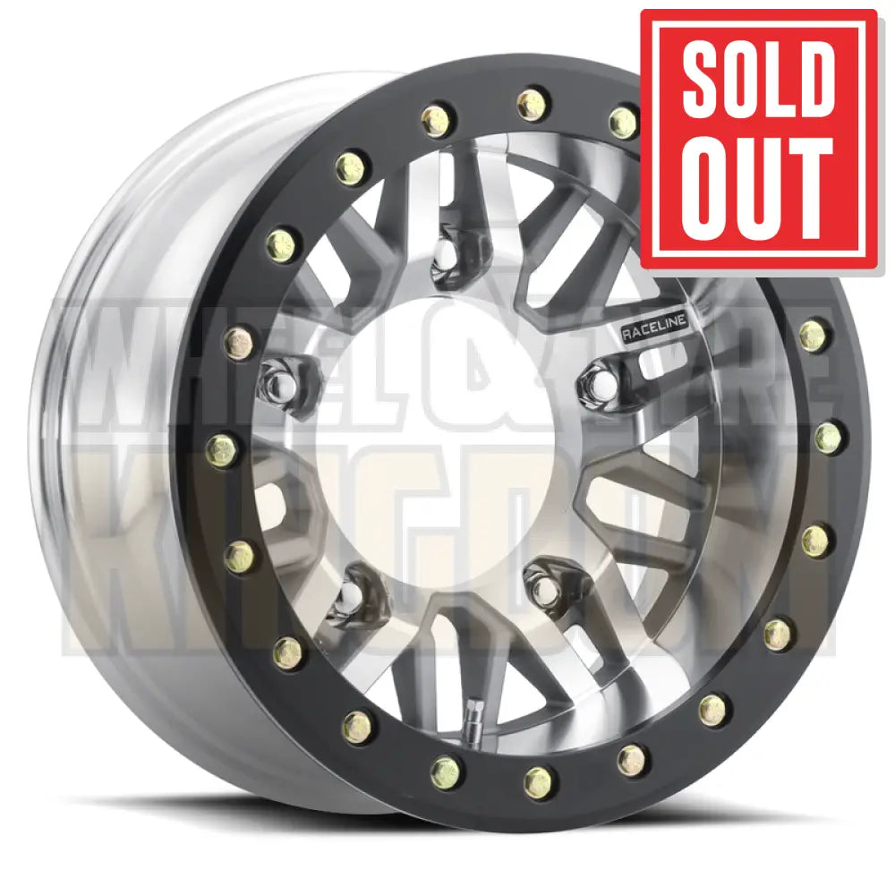 RACELINE ALLOY 17x6.5 -19 5x205 RYNO RT MACHINED BLACK LIP BEADLOCK