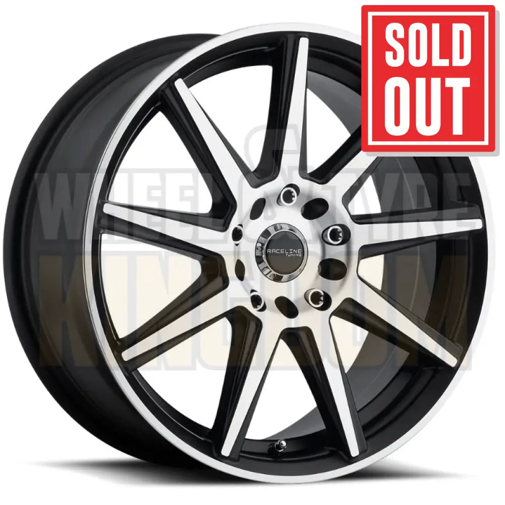 RACELINE ALLOY 17x7.5 +40 5x110/5x115 STORM Black Machined
