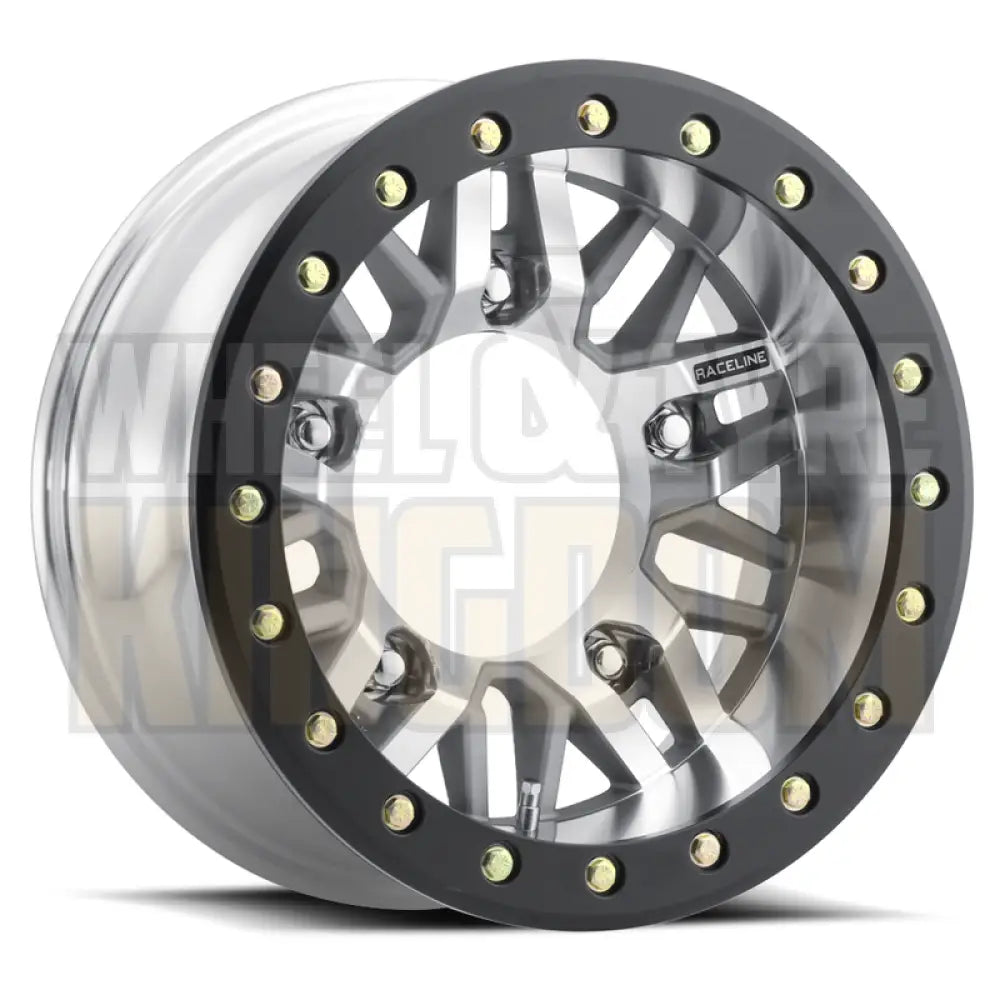 RACELINE ALLOY 17x8 -28 5x205 RYNO RT MACHINED BLACK LIP BEADLOCK