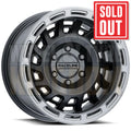 RACELINE ALLOY 17x8.5 +0 6x139.7 HALO Satin Black Silver Ring