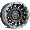 RACELINE ALLOY 17x8.5 +0 6x139.7 HALO Satin Black Silver Ring