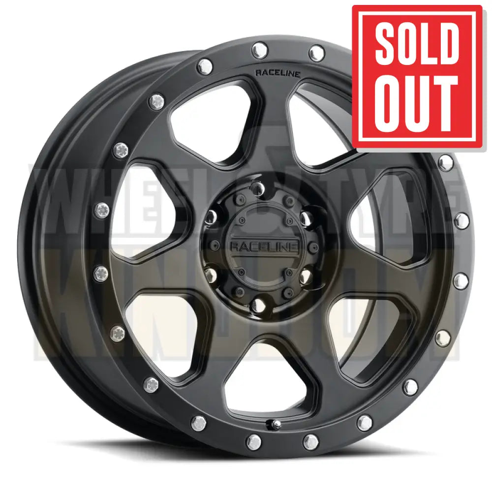 RACELINE ALLOY 17x8.5 +18 6x139.7 7X SATIN BLACK