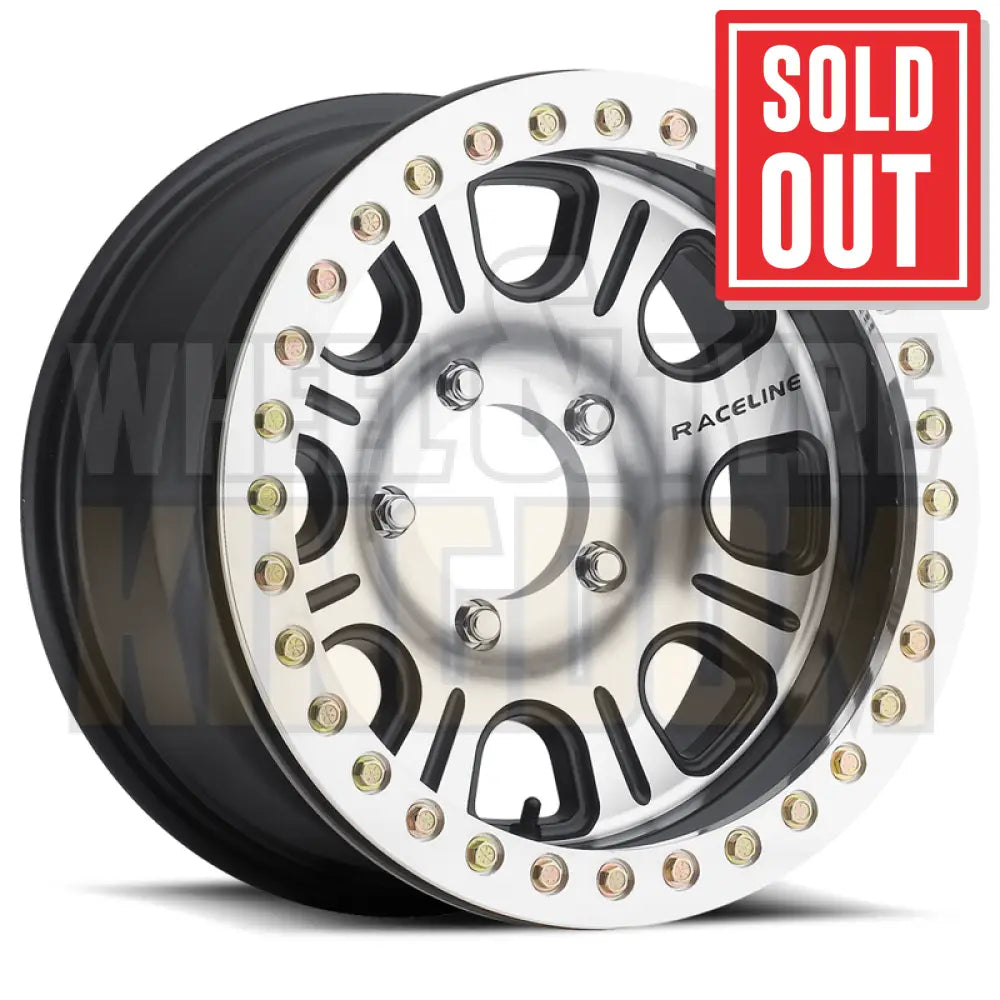 RACELINE ALLOY 17x8.5 -25 5x139.7 MONSTER RT BLACK MACHINED FACE BEADLOCK
