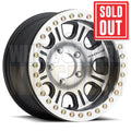 RACELINE ALLOY 17x8.5 -25 6x139.7 MONSTER RT BLACK MACHINED FACE BEADLOCK