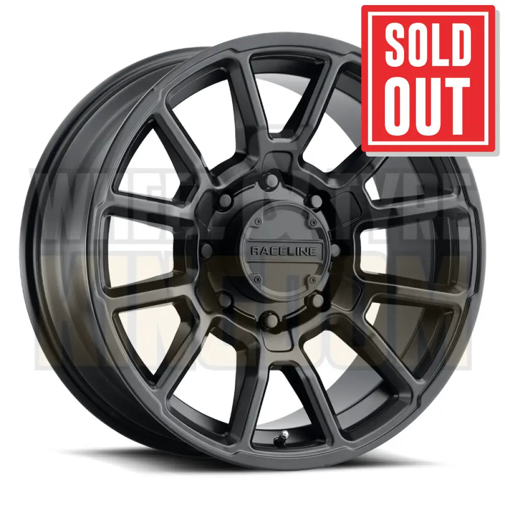 RACELINE ALLOY 20x9 +18 6x139.7 GAUGE SATIN BLACK