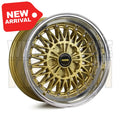 15X8 5-STUD SIMMONS V51 GOLD MIRROR LIP - Wheels