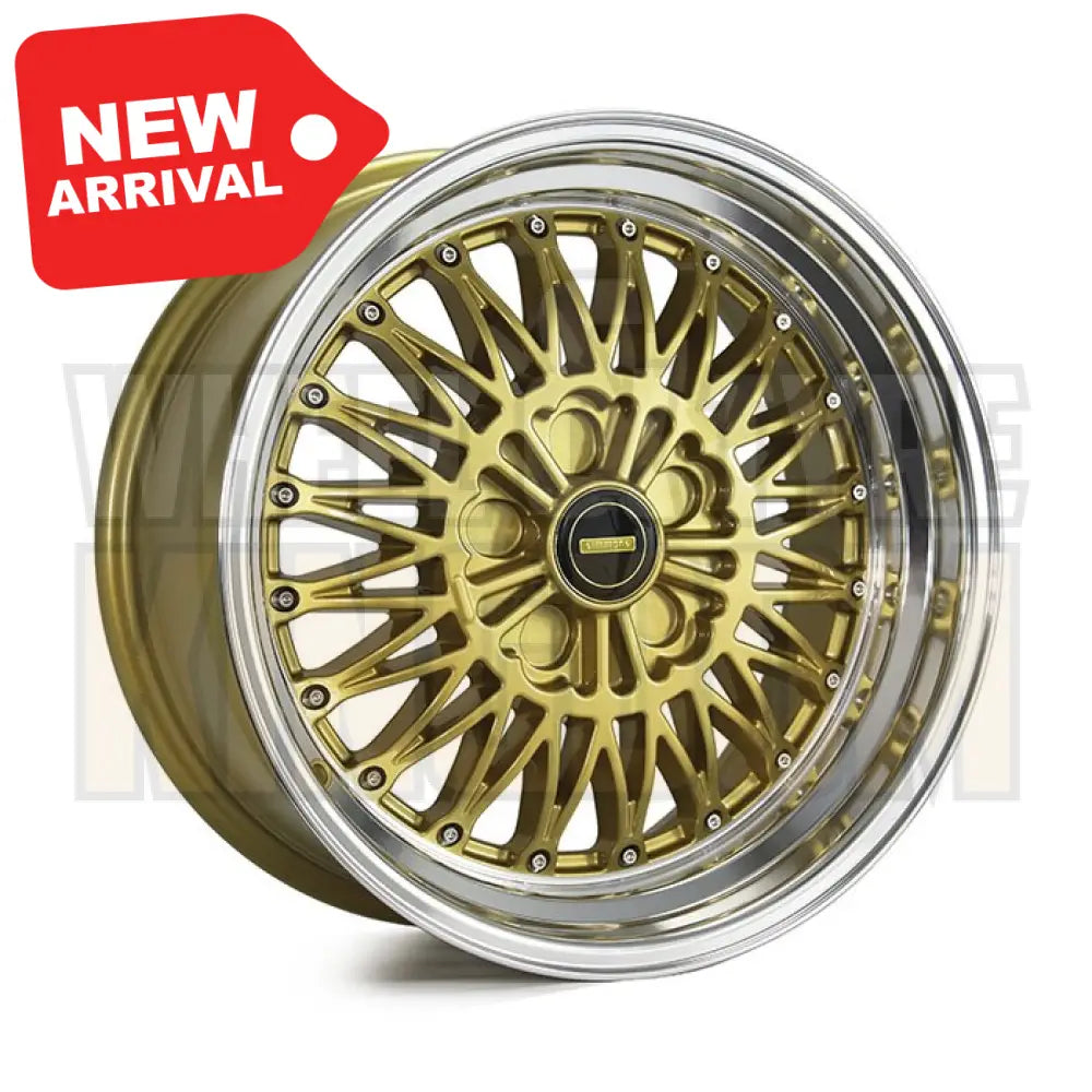 17X10 5-STUD SIMMONS V51 GOLD MIRROR LIP - Wheels