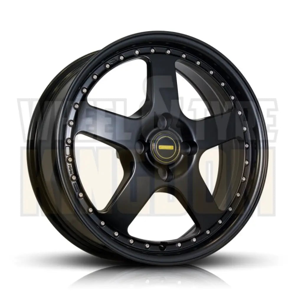 17X7 4-STUD SIMMONS FR-1 FULL SATIN BLACK - Wheels