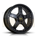 17X8.5 4-STUD SIMMONS FR-1 FULL SATIN BLACK - Wheels