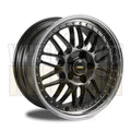 17X8.5 4-STUD SIMMONS OM-1 HYPER DARK MIRROR LIP - Wheels