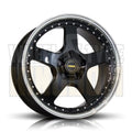 17X8.5 5-STUD SIMMONS FR-1 GLOSS BLACK MIRROR LIP - Wheels