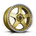 17X8.5 5-STUD SIMMONS FR-1 GOLD MIRROR LIP - Wheels