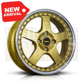 17X8.5 5-STUD SIMMONS FR-1 GOLD MIRROR LIP - Wheels