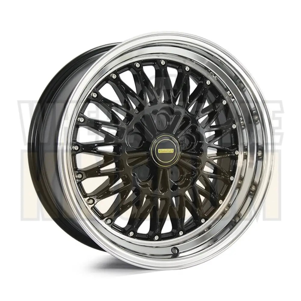 17X8 5-STUD SIMMONS V51 GLOSS BLACK MIRROR LIP - Wheels
