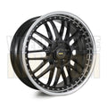 17X9.5 5-STUD SIMMONS OM-1 GLOSS BLACK MIRROR LIP - Wheels