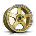 18X7 4-STUD SIMMONS FR-1 GOLD MIRROR LIP - Wheels